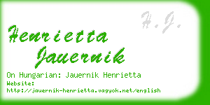 henrietta jauernik business card